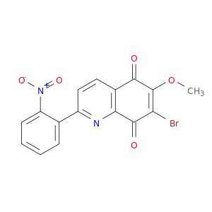 5,8-Quinolinedione,7-bromo-6-methoxy-2-(2-nitrophenyl)-