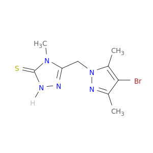 3H-1,2,4-Triazole-3-thione,5-[(4-bromo-3,5-dimethyl-1H-pyrazol-1-yl)methyl]-2,4-dihydro-4-methyl-