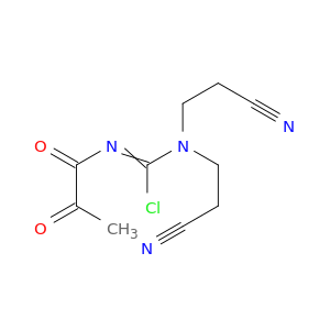 Carbamimidic chloride, N,N-bis(2-cyanoethyl)-N'-(1,2-dioxopropyl)-