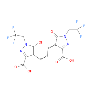 4-[3-[3-羧基-1,5-二氢-5-氧代-1-(2,2,2-三氟乙基)-4H-吡唑-4-ylidene]-1-propen-1-yl]-5-羟基-1-(2,2,2-三氟乙基)-1H-吡唑-3-羧酸