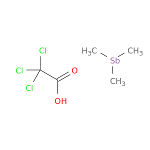 2,2,2-trichloroacetic acid; trimethylstibane