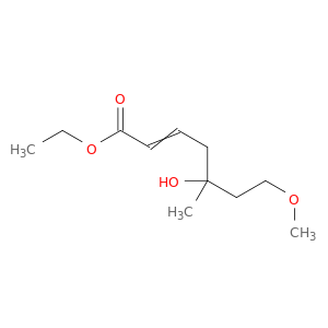 2-Heptenoic acid, 5-hydroxy-7-methoxy-5-methyl-, ethyl ester