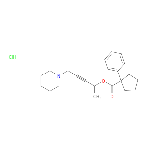 Cyclopentanecarboxylicacid, 1-phenyl-, 1-methyl-4-(1-piperidinyl)-2-butyn-1-yl ester, hydrochloride(1:1)