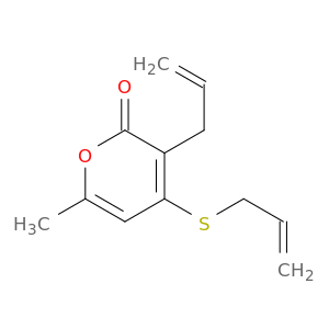 2H-Pyran-2-one, 6-methyl-3-(2-propen-1-yl)-4-(2-propen-1-ylthio)-