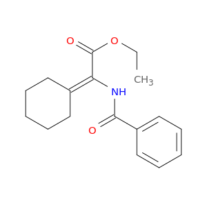Acetic acid, (benzoylamino)cyclohexylidene-, ethyl ester