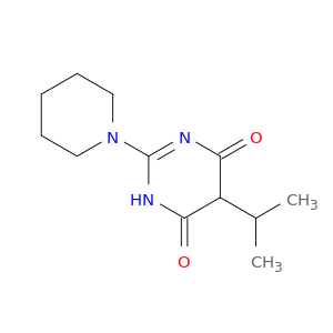 4,6(1H,5H)-Pyrimidinedione, 5-(1-methylethyl)-2-(1-piperidinyl)-