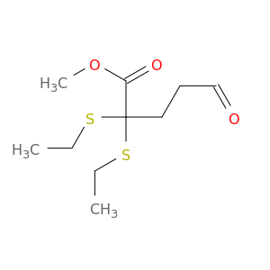 Pentanoic acid, 2,2-bis(ethylthio)-5-oxo-, methyl ester