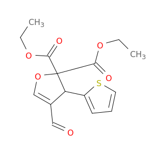 2,2(3H)-Furandicarboxylic acid, 4-formyl-3-(2-thienyl)-, diethyl ester