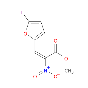 2-Propenoic acid, 3-(5-iodo-2-furanyl)-2-nitro-, methyl ester, (E)-