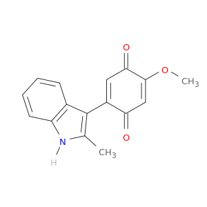 2,5-Cyclohexadiene-1,4-dione, 2-methoxy-5-(2-methyl-1H-indol-3-yl)-