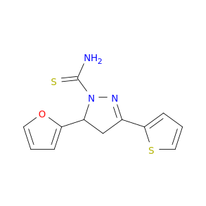 5-(Furan-2-yl)-3-(thiophen-2-yl)-4,5-dihydro-1H-pyrazole-1-carbothioamide