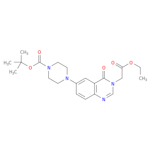 3(4H)-Quinazolineaceticacid, 6-[4-[(1,1-dimethylethoxy)carbonyl]-1-piperazinyl]-4-oxo-, ethyl ester
