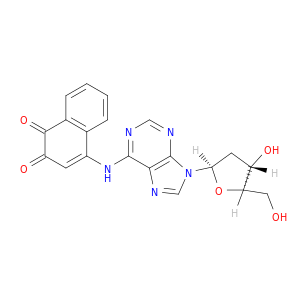 Adenosine, 2'-deoxy-N-(3,4-dihydro-3,4-dioxo-1-naphthalenyl)-