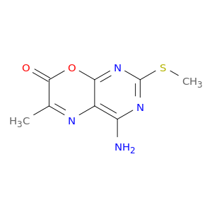 7H-Pyrimido[4,5-b][1,4]oxazin-7-one, 4-amino-6-methyl-2-(methylthio)-