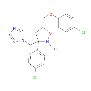 Isoxazolidine,5-[(4-chlorophenoxy)methyl]-3-(4-chlorophenyl)-3-(1H-imidazol-1-ylmethyl)-2-methyl-,cis- (9CI)
