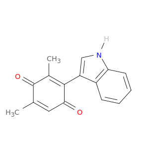 2,5-Cyclohexadiene-1,4-dione, 2-(1H-indol-3-yl)-3,5-dimethyl-