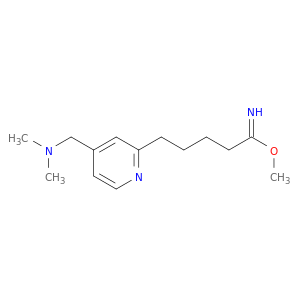 2-Pyridinepentanimidic acid, 4-[(dimethylamino)methyl]-, methyl ester
