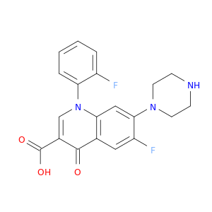 3-Quinolinecarboxylicacid, 6-fluoro-1-(2-fluorophenyl)-1,4-dihydro-4-oxo-7-(1-piperazinyl)-