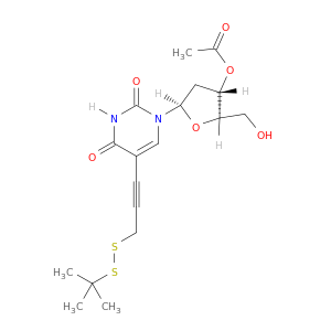 Uridine, 2'-deoxy-5-[3-[(1,1-dimethylethyl)dithio]-1-propynyl]-, 3'-acetate