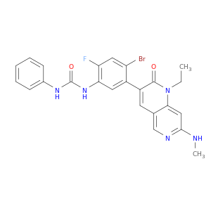 N-[4-溴-5-[1-乙基-1,2-二氢-7-(甲基氨基)-2-氧代-1,6-萘啶-3-基]-2-氟苯基]-N'-苯基脲