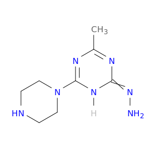 1,3,5-Triazin-2(1H)-one, 4-methyl-6-(1-piperazinyl)-, hydrazone
