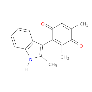 2,5-Cyclohexadiene-1,4-dione, 3,5-dimethyl-2-(2-methyl-1H-indol-3-yl)-