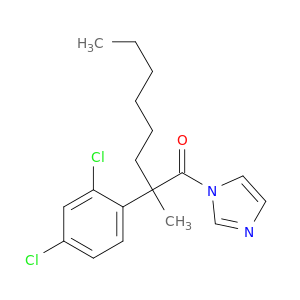 1H-Imidazole, 1-[2-(2,4-dichlorophenyl)-2-methyl-1-oxooctyl]-