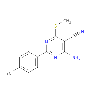 4-AMINO-2-(4-METHYLPHENYL)-6-(METHYLTHIO)PYRIMIDINE-5-CARBONITRILE
