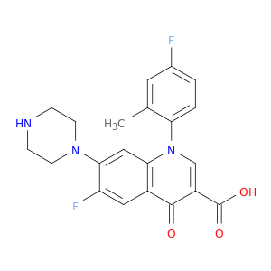 3-Quinolinecarboxylicacid, 6-fluoro-1-(4-fluoro-2-methylphenyl)-1,4-dihydro-4-oxo-7-(1-piperazinyl)-