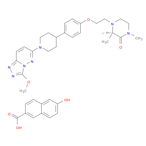 (R)-4-(2-(4-(1-(3-甲氧基-[1,2,4]三唑并[4,3-b]哒嗪-6-基)哌啶-4-基)苯氧基)乙基)-1,3-二甲基哌嗪-2-酮 6-羟基-2-萘甲酸盐