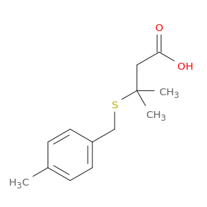 Butanoic acid, 3-methyl-3-[[(4-methylphenyl)methyl]thio]-