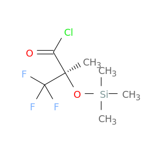 PROPANOYL CHLORIDE, 3,3,3-TRIFLUORO-2-METHYL-2-[(TRIMETHYLSILYL)OXY]-, (2S)-