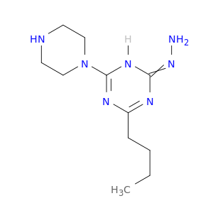 1,3,5-Triazin-2(1H)-one, 4-butyl-6-(1-piperazinyl)-, hydrazone