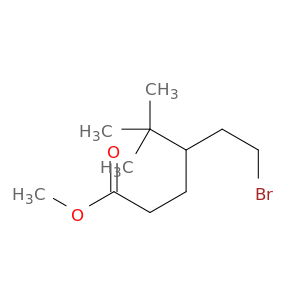 Hexanoic acid, 4-(2-bromoethyl)-5,5-dimethyl-, methyl ester