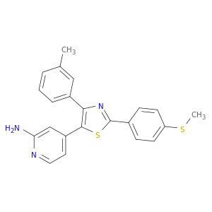 4-[4-(3-METHYLPHENYL)-2-[4-(METHYLTHIO)PHENYL]-1,3-THIAZOL-5-YL]-2-PYRIDYLAMINE