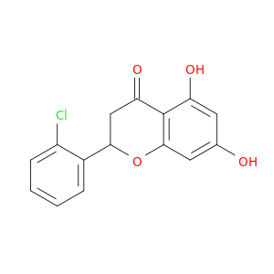 4H-1-Benzopyran-4-one, 2-(2-chlorophenyl)-2,3-dihydro-5,7-dihydroxy-