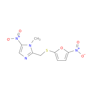 1H-Imidazole, 1-methyl-5-nitro-2-[[(5-nitro-2-furanyl)thio]methyl]-