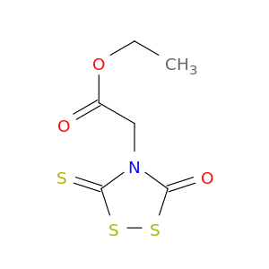 1,2,4-Dithiazolidine-4-acetic acid, 3-oxo-5-thioxo-, ethyl ester