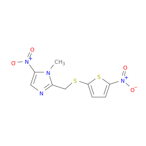 1H-Imidazole, 1-methyl-5-nitro-2-[[(5-nitro-2-thienyl)thio]methyl]-