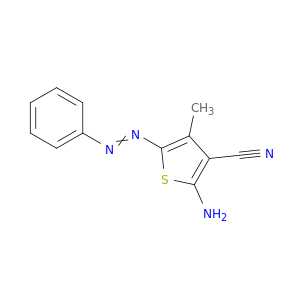 3-Thiophenecarbonitrile, 2-amino-4-methyl-5-(phenylazo)-