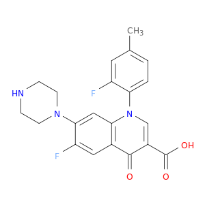 3-Quinolinecarboxylicacid, 6-fluoro-1-(2-fluoro-4-methylphenyl)-1,4-dihydro-4-oxo-7-(1-piperazinyl)-