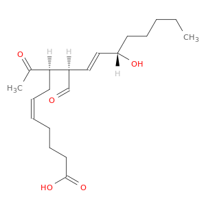 (5z,8r,9r,10e,12s)-8-乙酰基-9-甲酰基-12-羟基-5,10-庚二烯酸