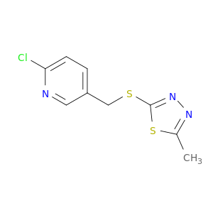 Pyridine, 2-chloro-5-[[(5-methyl-1,3,4-thiadiazol-2-yl)thio]methyl]-