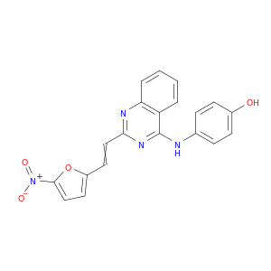 Phenol, 4-[[2-[2-(5-nitro-2-furanyl)ethenyl]-4-quinazolinyl]amino]-