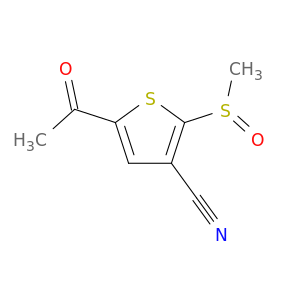 3-Thiophenecarbonitrile, 5-acetyl-2-(methylsulfinyl)-