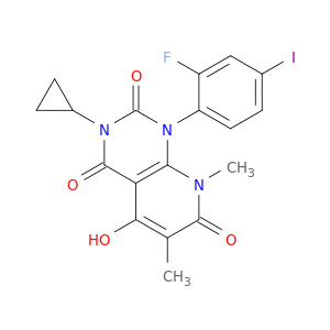 3-环丙基-1-(2-氟-4-碘苯基)-5-羟基-6,8-二甲基-1H,8H-吡啶并[2,3-D]嘧啶-2,4,7-三酮