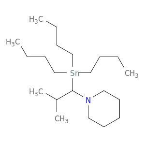 Piperidine, 1-[2-methyl-1-(tributylstannyl)propyl]-