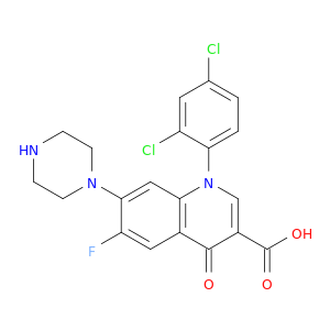 3-Quinolinecarboxylicacid, 1-(2,4-dichlorophenyl)-6-fluoro-1,4-dihydro-4-oxo-7-(1-piperazinyl)-