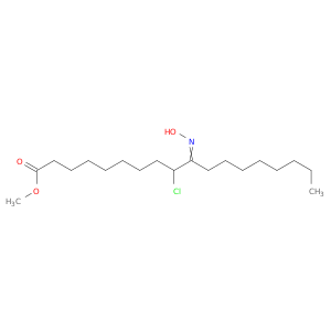 Octadecanoic acid, 9-chloro-10-(hydroxyimino)-, methyl ester