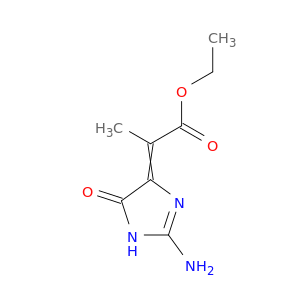 Propanoic acid,2-(2-amino-1,5-dihydro-5-oxo-4H-imidazol-4-ylidene)-, ethyl ester